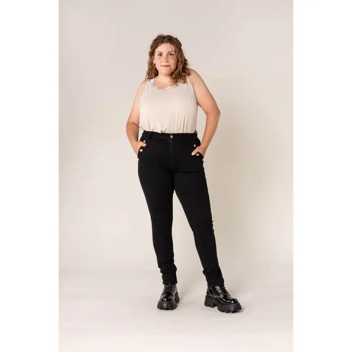 Curve size jeans, zwart