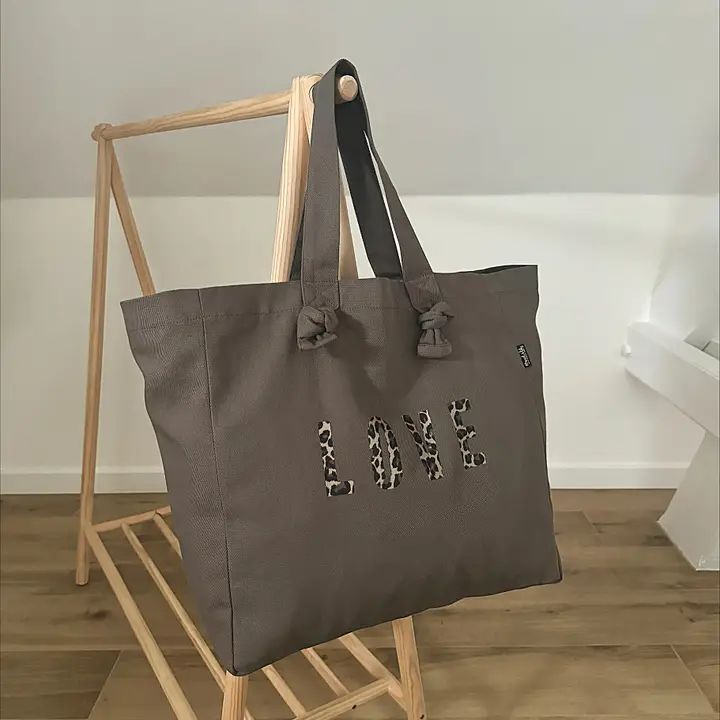 Tas &quot;Love&quot;, taupe