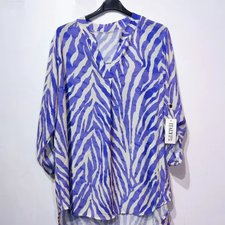 Blouse wave, blauw