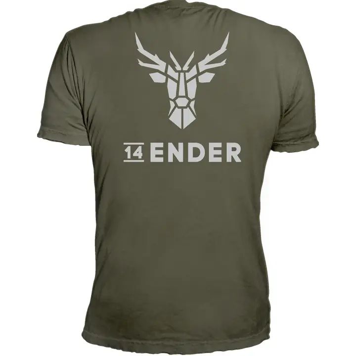 T-shirt 14ENDER logo, groen