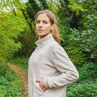 Beige Gillet met rits