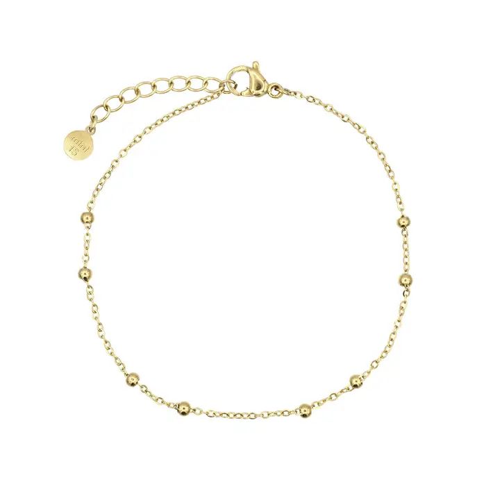 Fijne armband, chain &amp; dots, goud, Mint 15