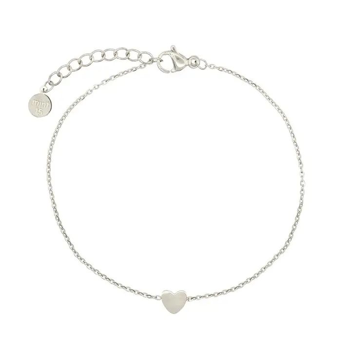 Armband, Little heart, zilver, Mint 15