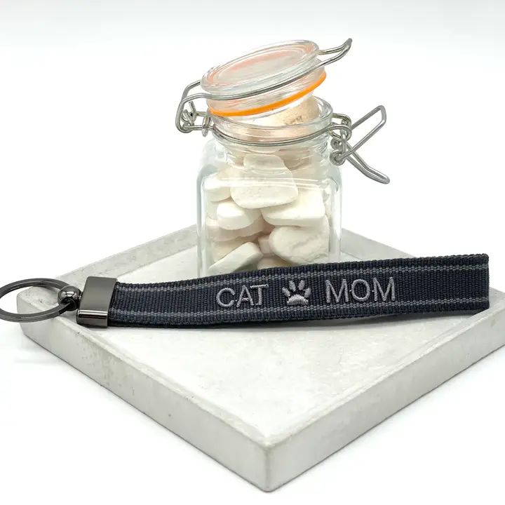 Sleutelhanger, Cat mom, zwart