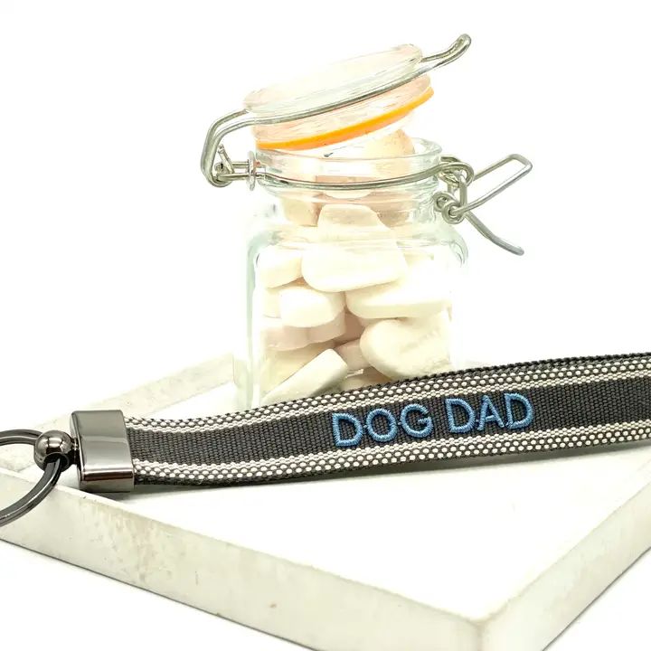 Sleutelhanger, Dog dad, zwart