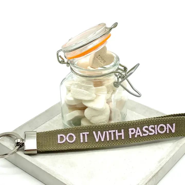 Sleutelhanger, Do it with passion, kaki