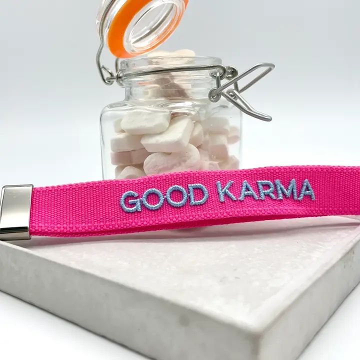 Sleutelhanger, Good Karma, fuchia