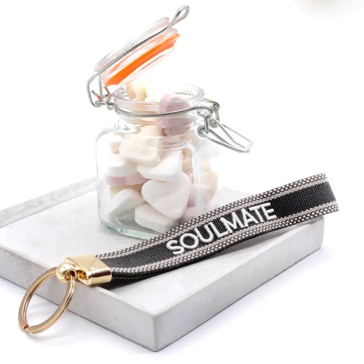 Sleutelhanger, Soulmate, zwart/wit