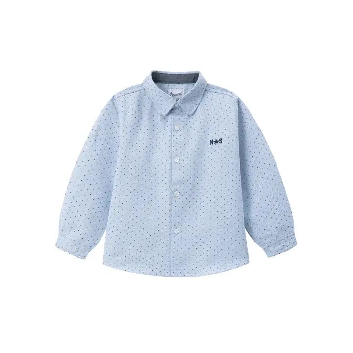 Hemd, blauw met bolletjes