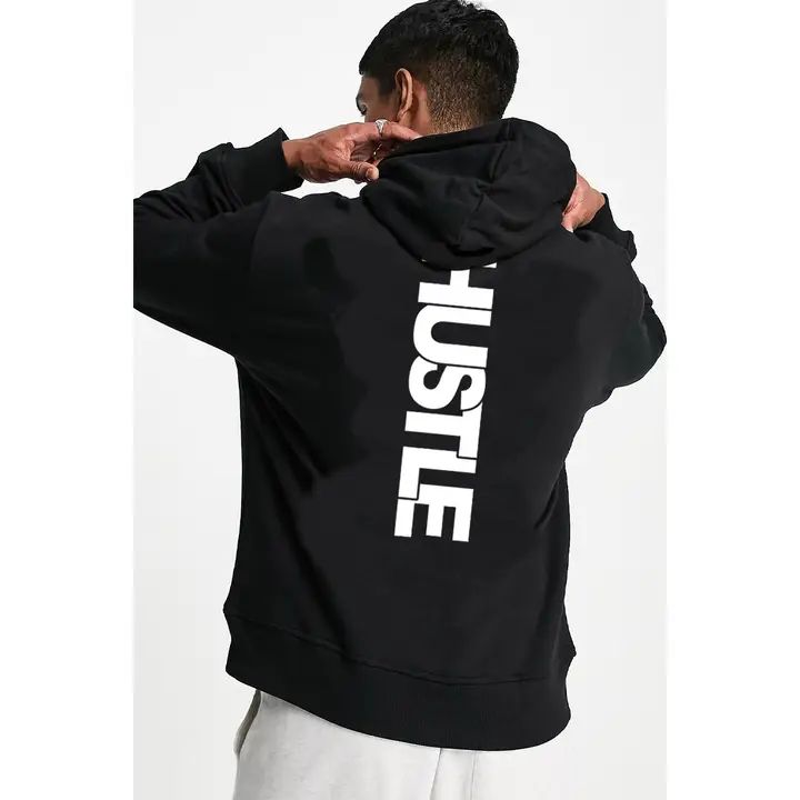 Hoodie Hustle danger, zwart
