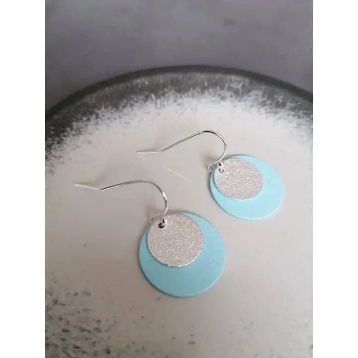 Oorbellen Playa babyblauw/zilver