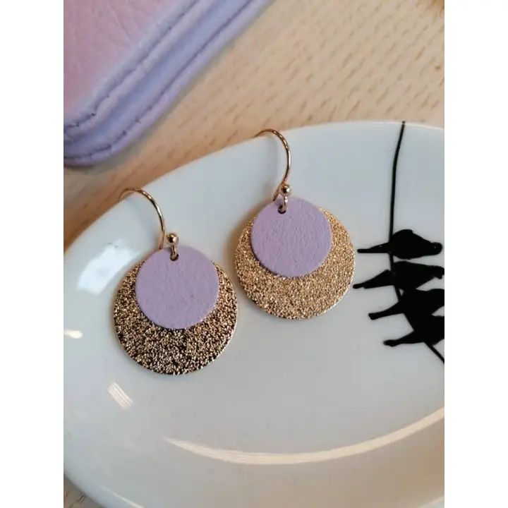 Oorbellen Playa goud/lila