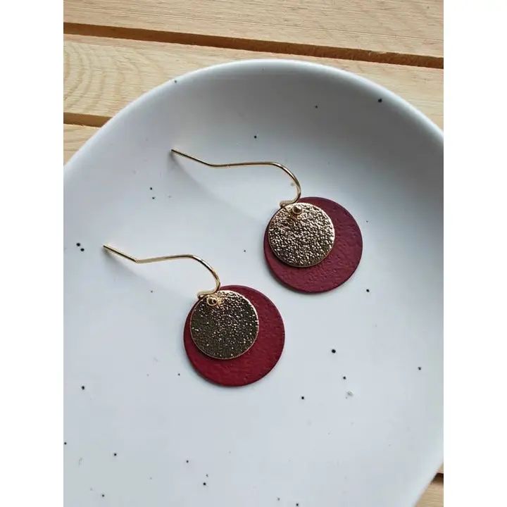 Oorbellen Playa Bordeaux/goud