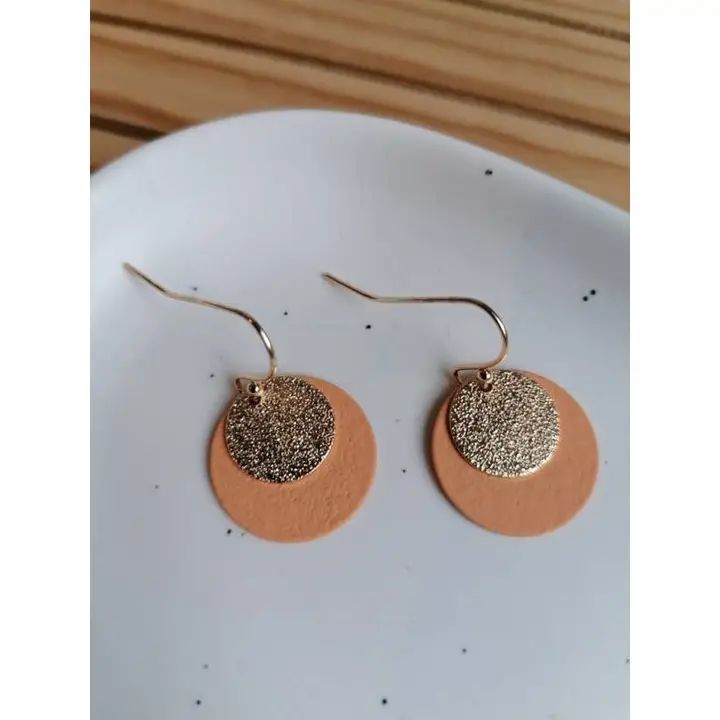 Oorbellen Playa abrikoos/goud
