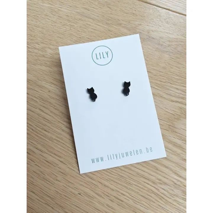 Oorbellen Purr-fect zwart