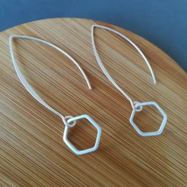 Oorbellen simple silver