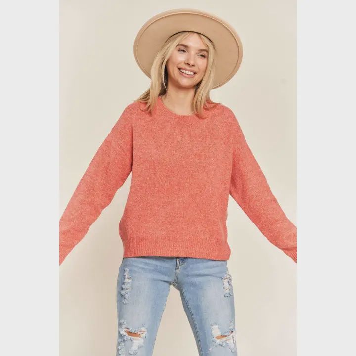 Zachte casual sweater, rood