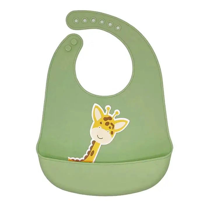 Silliconen slabbetje, 23 x 32cm, groen