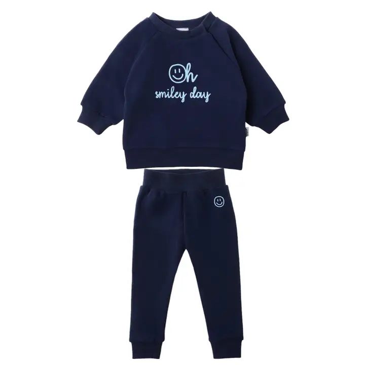 Joggingset &quot;Oh smiley day&quot;, marine