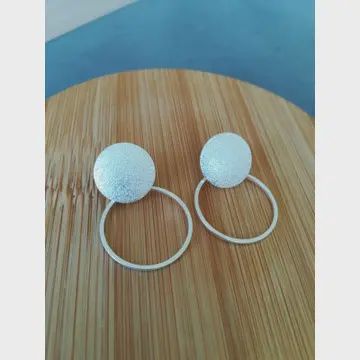Oorbellen circle, zilver