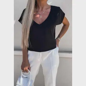 T-shirt met V-hals