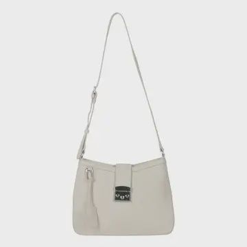 Schoudertas met gesp, Colour: Beige