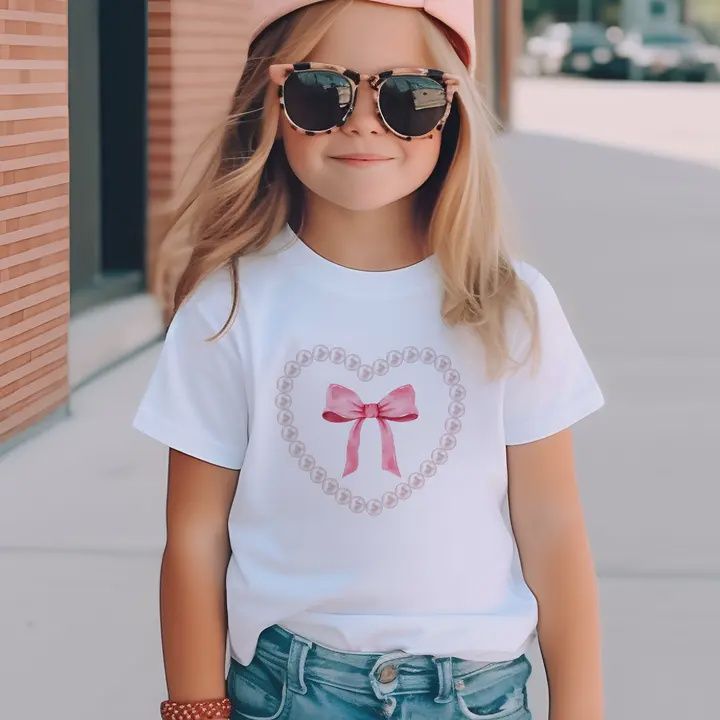 T-shirt Pearl heart &amp; bow