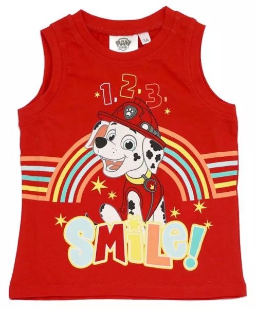 Mouwloos t-shirt Paw Patrol / rood