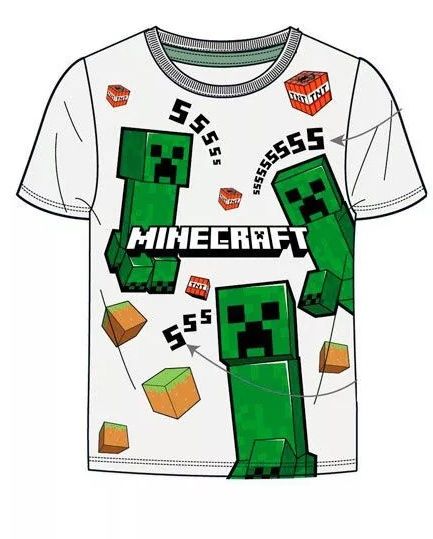T-shirt Minecraft / wit