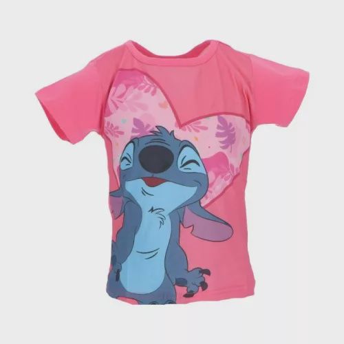 T-shirt Stitch Love roze