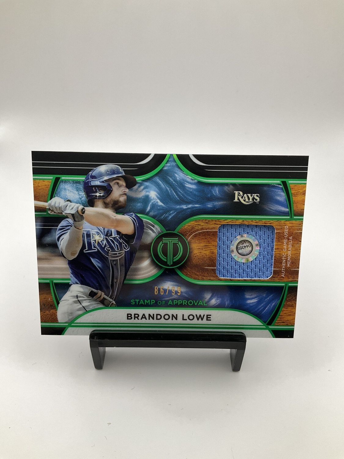2022 Topps Tribute Stamp of Approval Green Brandon Lowe Patch /99