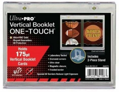 Ultra Pro ONE TOUCH CARD HOLDER VERT BOOKLET W/2PC STAND