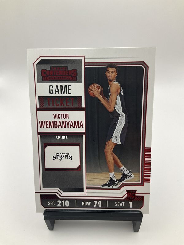 2023-24 Panini Contenders - Red Game Ticket #11 Victor Wembanyama (RC)