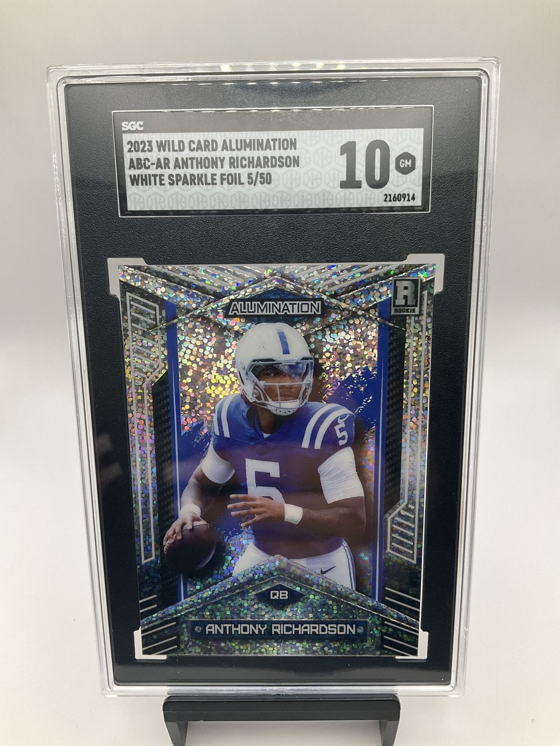 2023 Wild Card Alumination Anthony Richardson RC White Sparkle /50