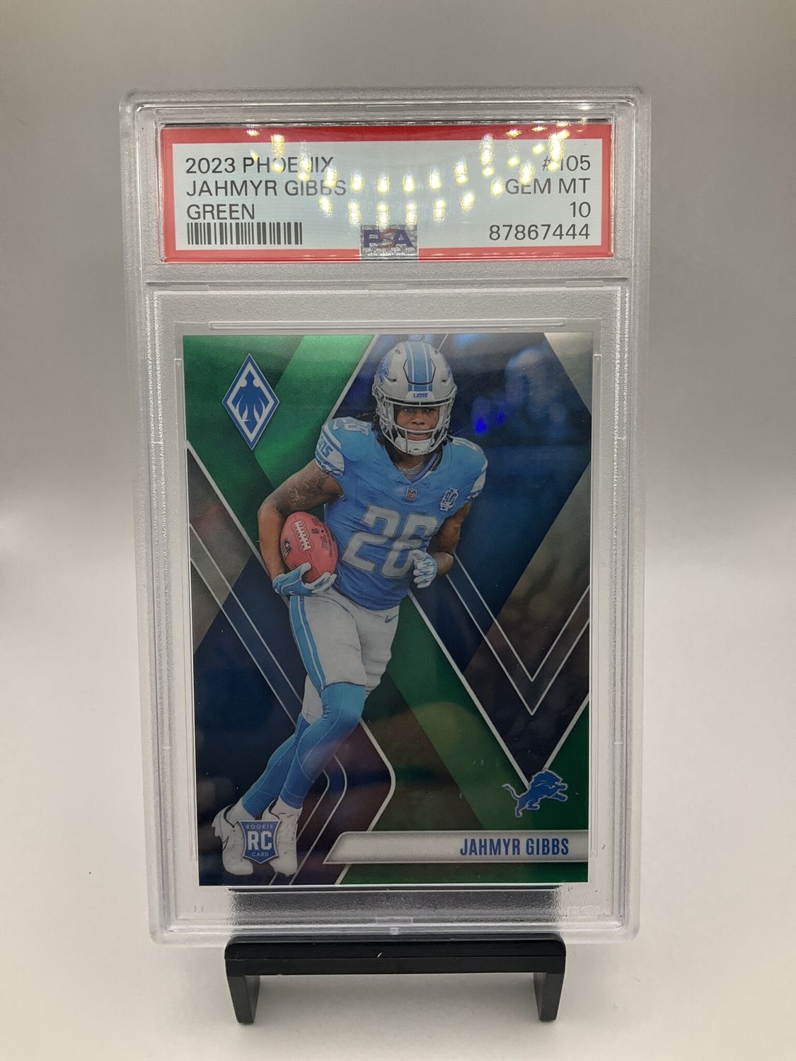 Jahmyr Gibbs 2023 Panini Phoenix #105 /25 Rookie PSA 10