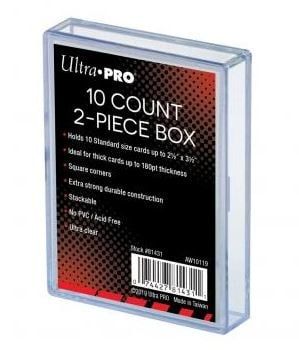 Ultra Pro 2-Piece 10 Count Clear Card Storage Box