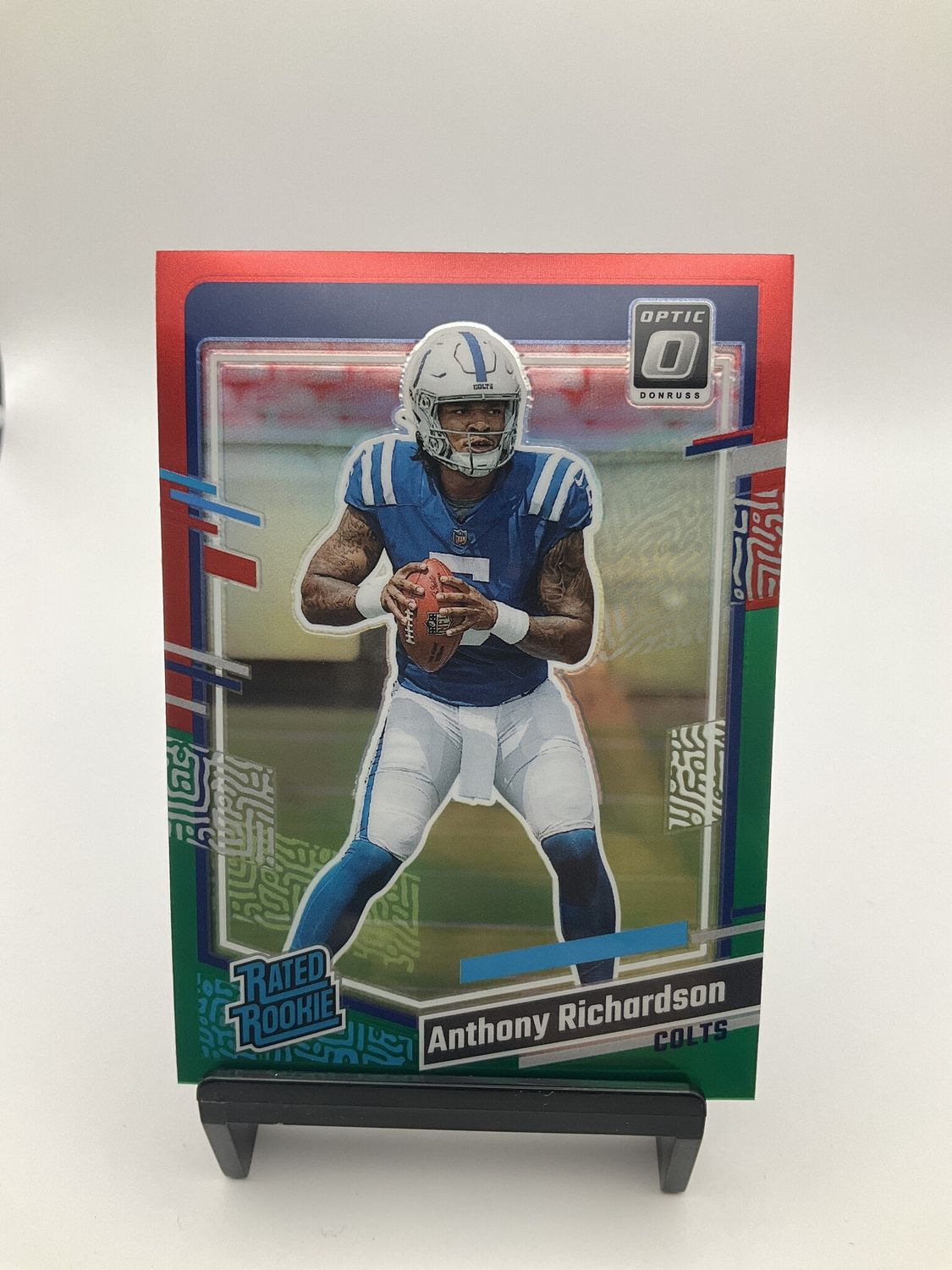 2023 DONRUSS OPTIC PREVIEW RED/GREEN HOLO ANTHONY RICHARDSON RATED ROOKIE
