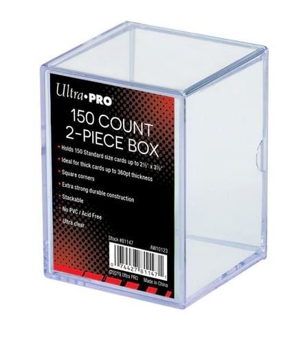 2-Piece Clear 150 Card Storage Box
