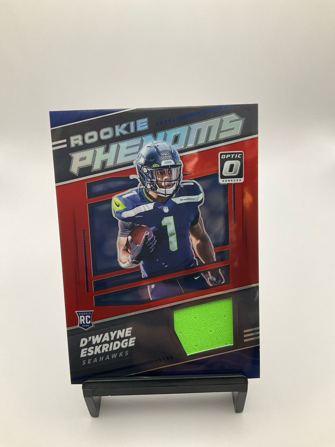 D&#39;WAYNE ESKRIDGE 2021 DONRUSS OPTIC ROOKIE PHENOM PATCH RED RC