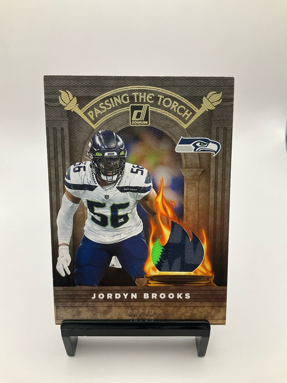 2022 Panini Doruss Passing the Torch Bobby Wagner Jordyn Brooks DUAL PATCH 38/49