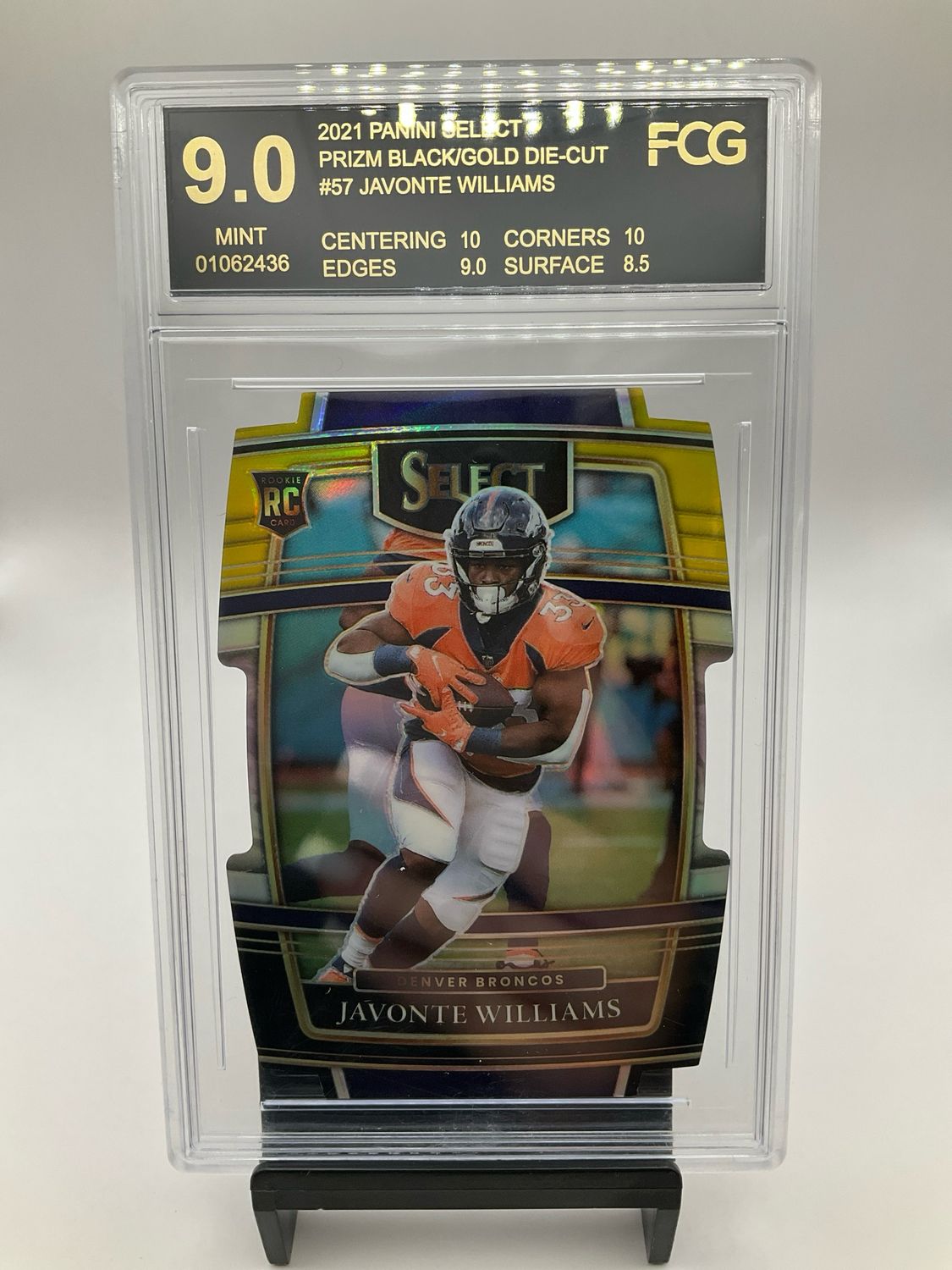 2021 SELECT BLACK/GOLD DIE CUT JAVONTE WILLIAMS FGC 9.5