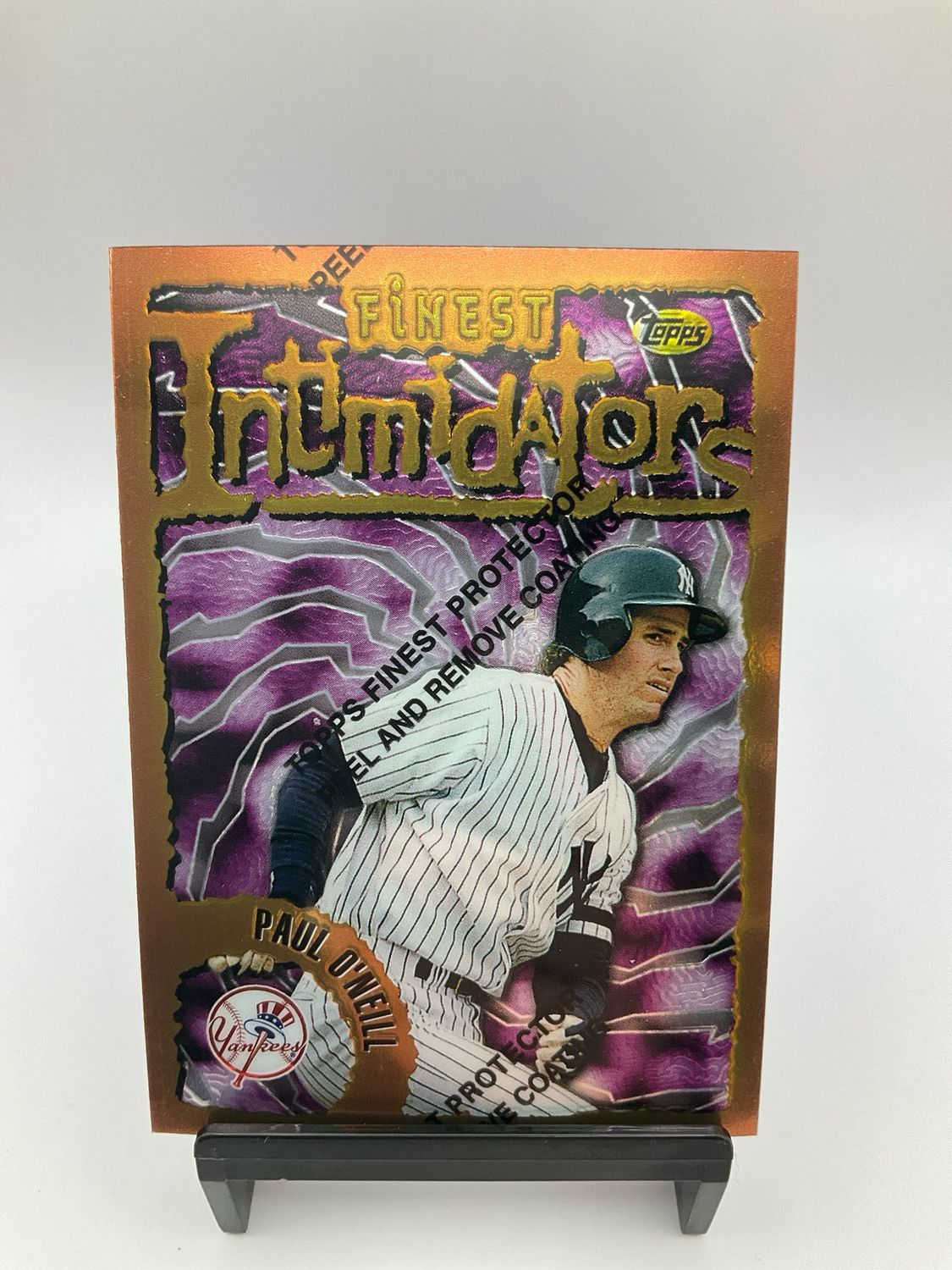 1996 TOPPS FINEST PAUL O&#39;NEILL BRONZE REFRACTOR FINEST INTIMIDATORS