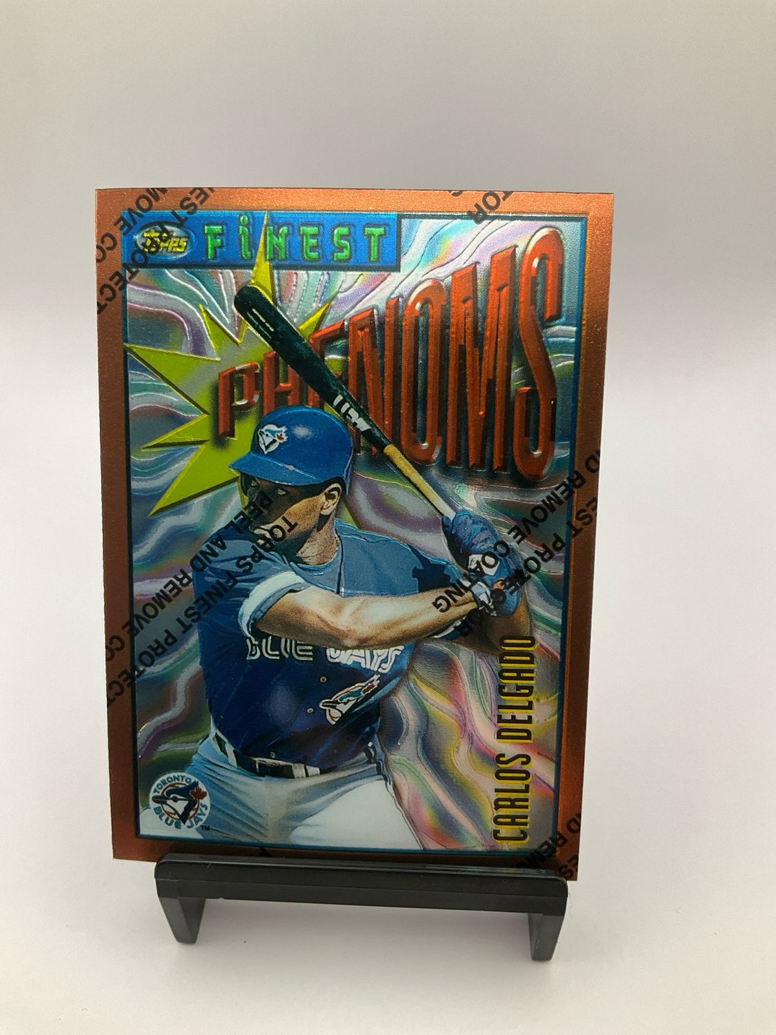 1996 Topps Finest Phenoms Bronze Refractor Carlos Delgado #30 Toronto Blue Jays