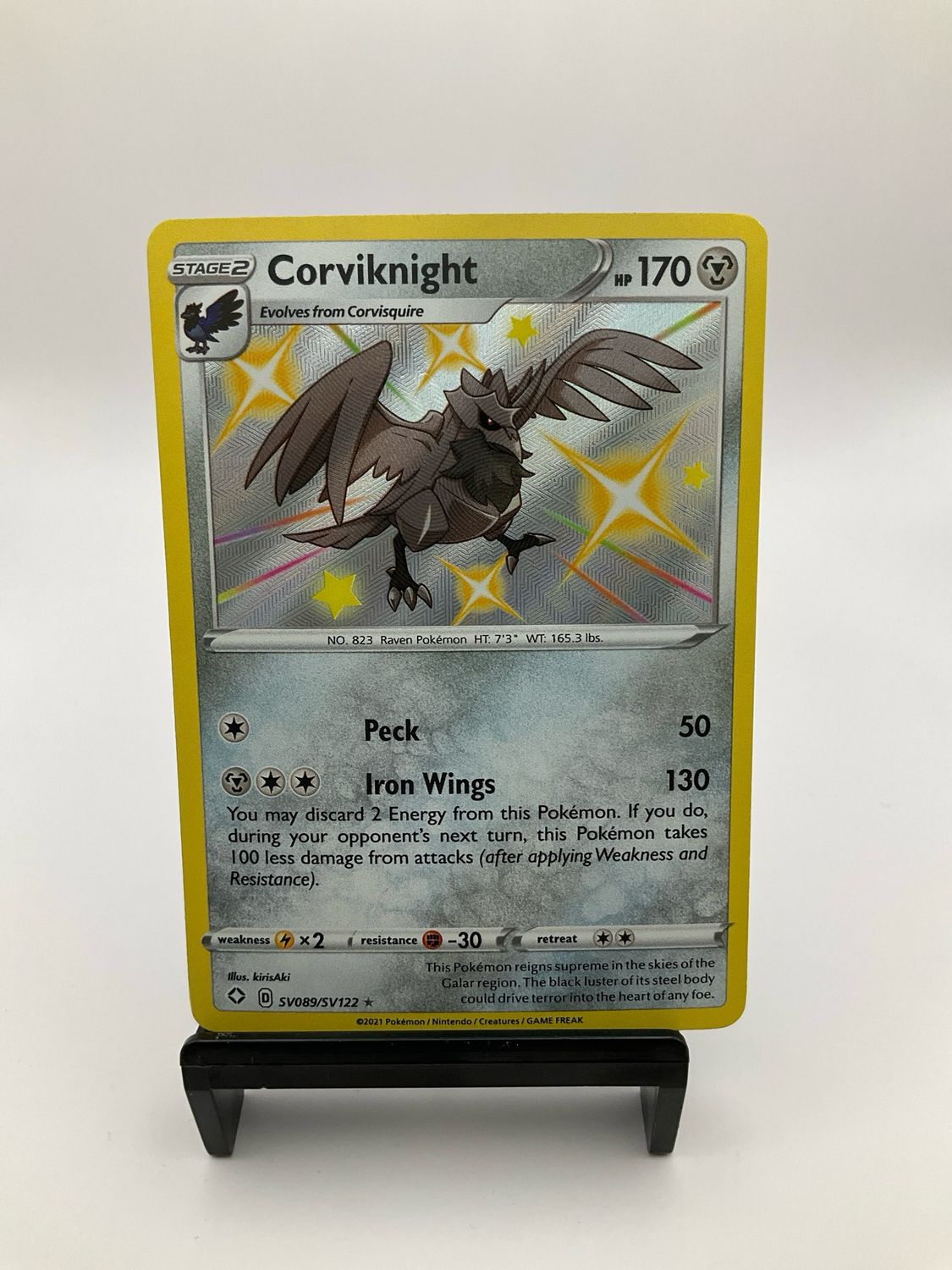 Pokémon TCG Corviknight SV089/SV122 Shining Fates Holo Shiny Holo Rare