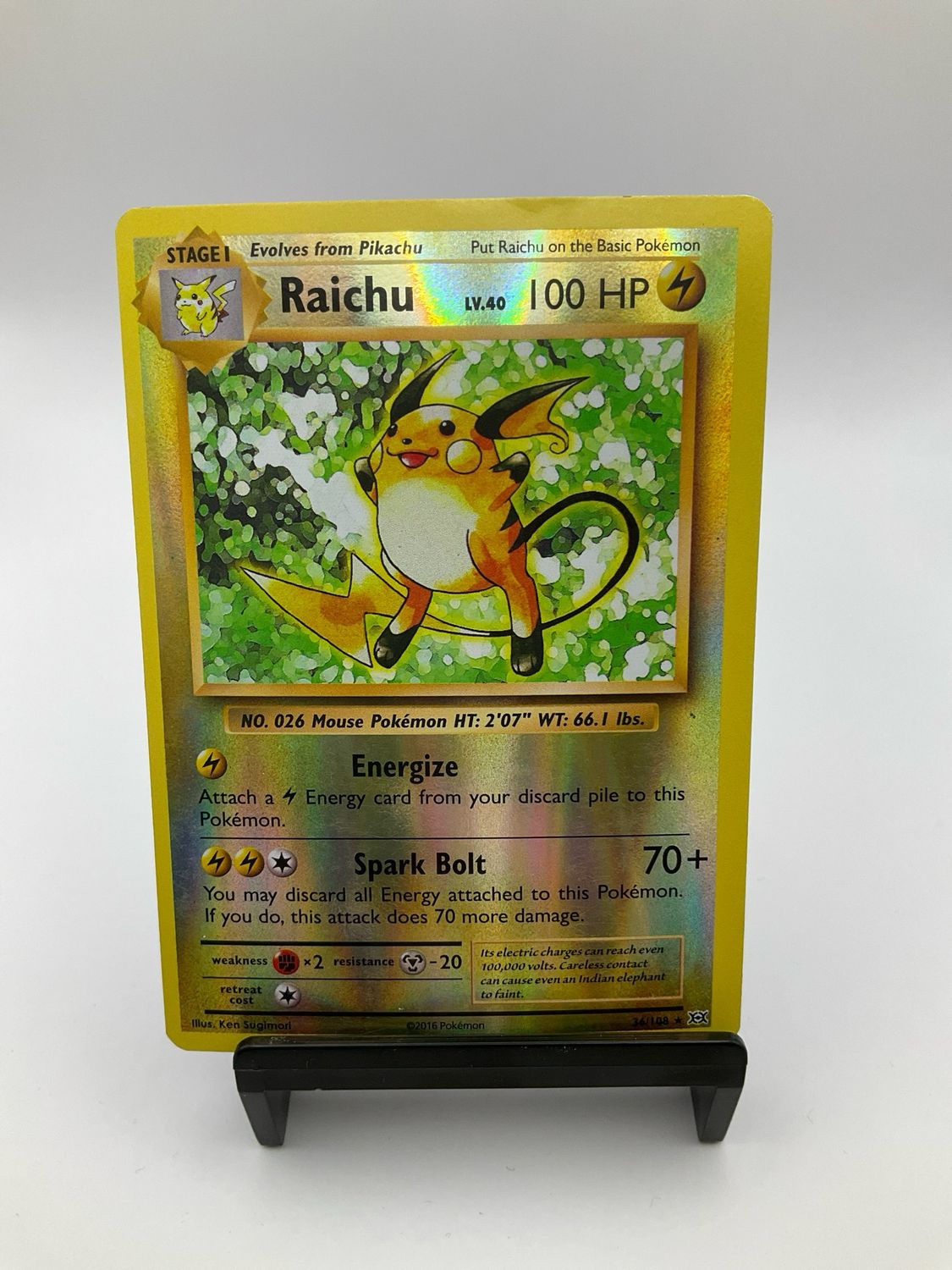 2016 Pokémon TCG XY - Evolutions Raichu 36/108 Reverse Holo