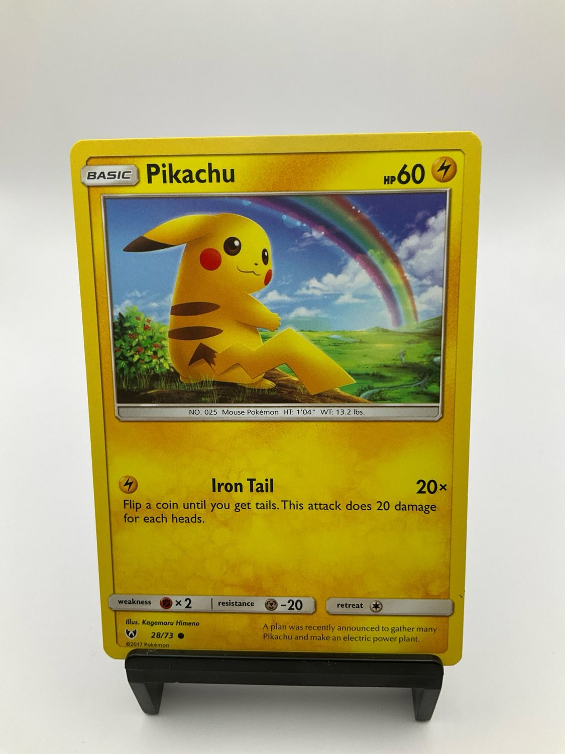 2017 POKEMON PIKACHU 28/73 SHINING LEGENDS COMMON