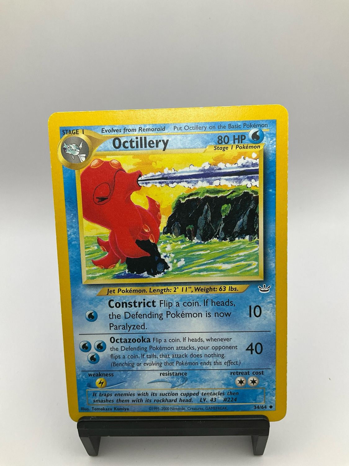 2001 Pokemon OCTILLERY - 34/64 - NEO REVELATION