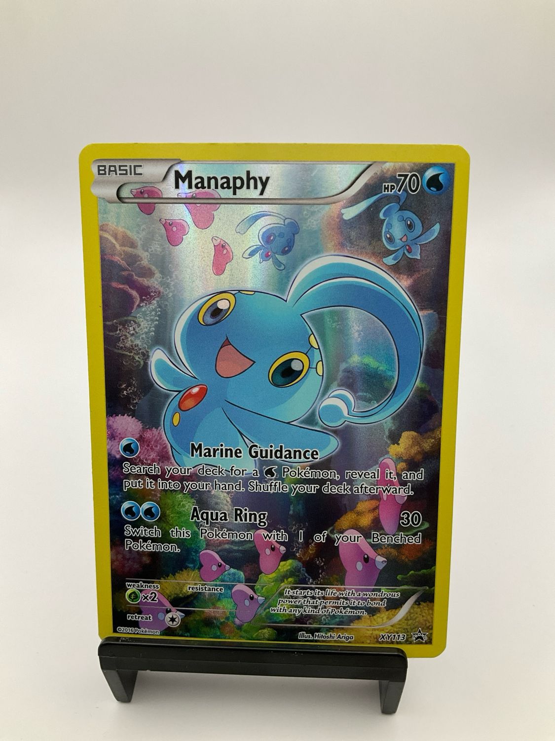 2016 Pokemon Manaphy XY113 Black Star Promo Full Art Holo Mythical Collection