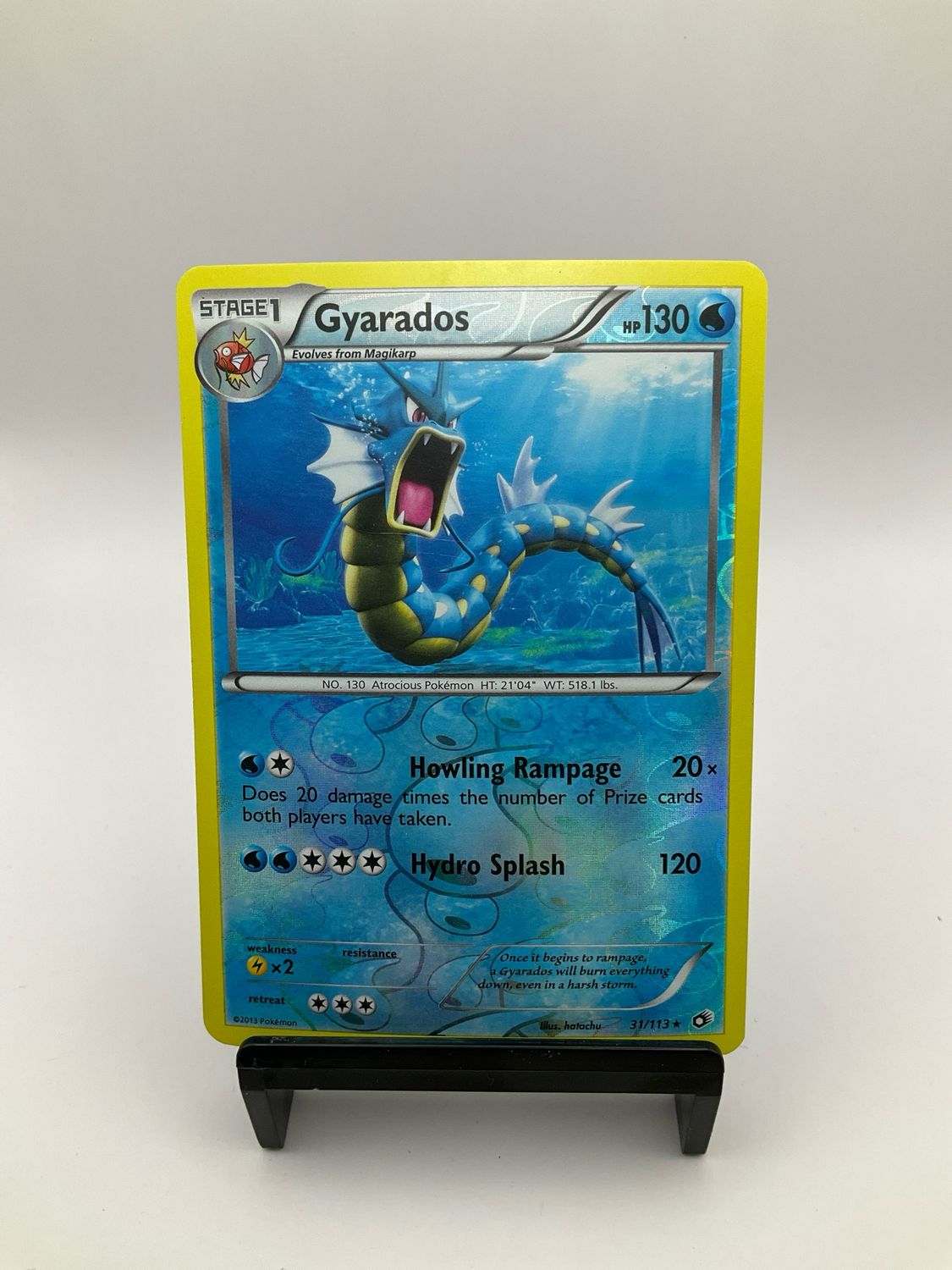 2013 Pokemon Gyarados 31/113 Reverse Holo Rare Legendary Treasures