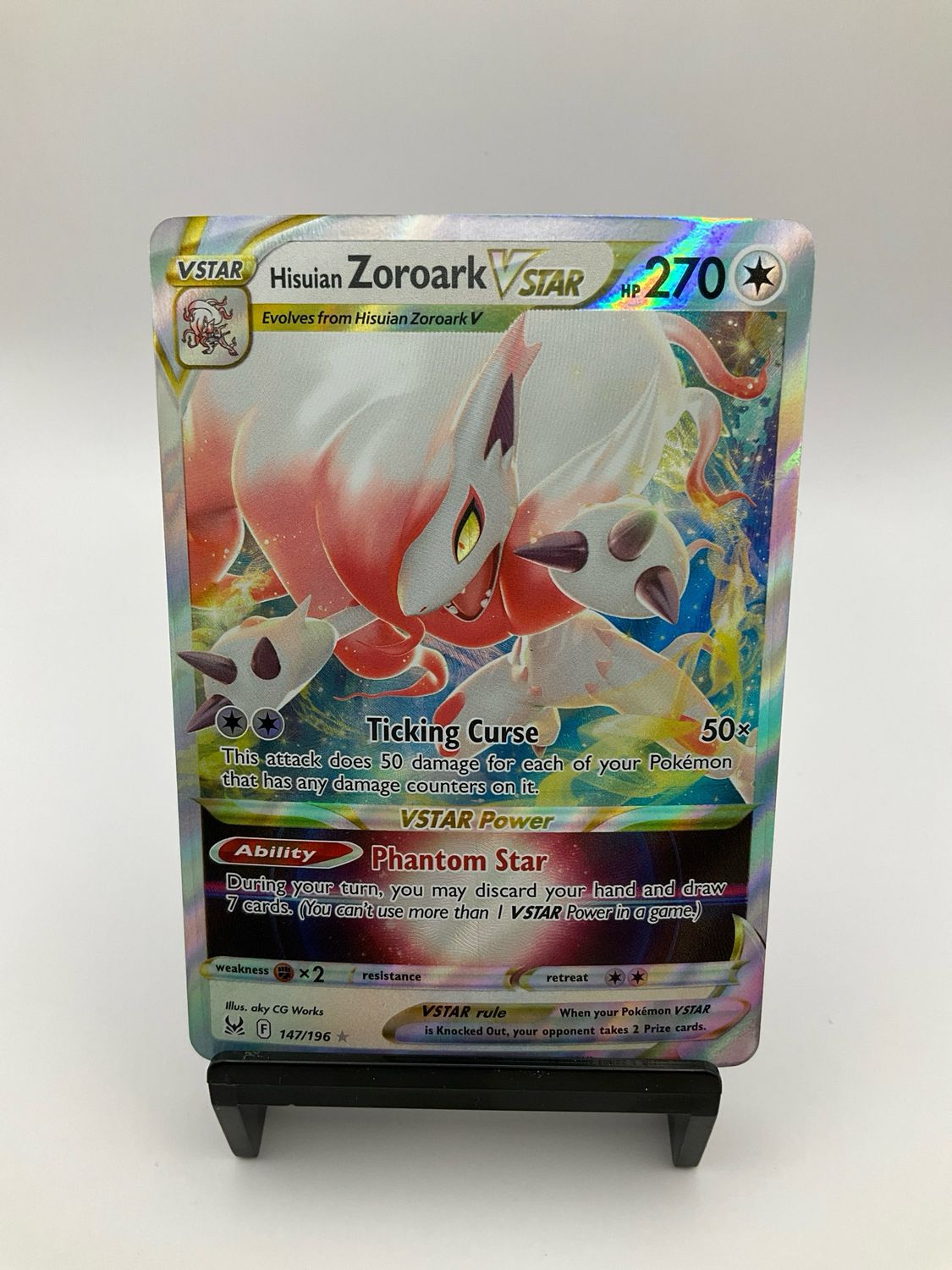 2023 Pokemon Hisuian Zoroark VStar 147/196 Holo Pokémon 2022 Lost Origin